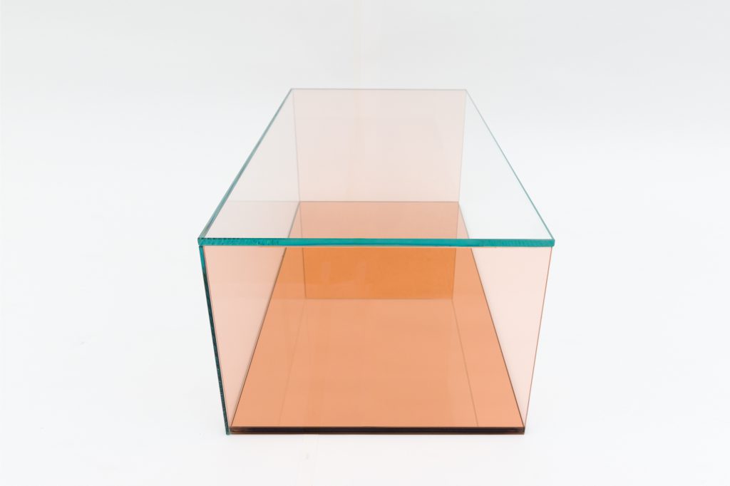 Farrah Sit Chiyome Desert Mirror glass coffee table